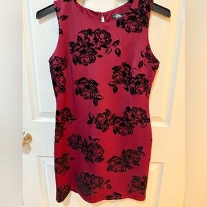 Midnight Doll Sleeveless Dress Wine Color Black Velvet Roses🖤 fairycore whimsy